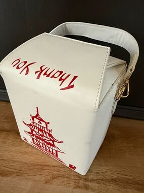 Chinese Takeout Container White Shoulder /Crossbody Bag